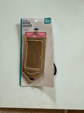 Gold and Pink Teacher Badge Holder… Perfect for Teacher Appreciation Day